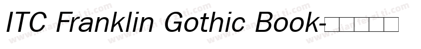 ITC Franklin Gothic Book字体转换